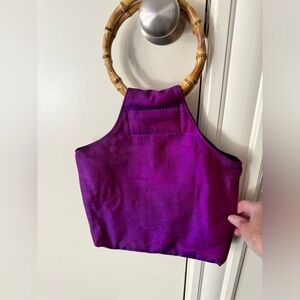 Pretty purple bamboo purse
